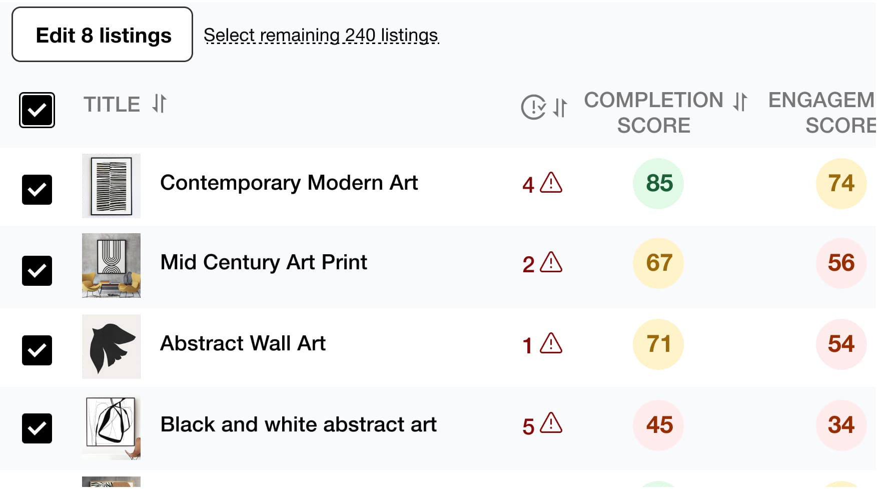 Bulk edit your listings