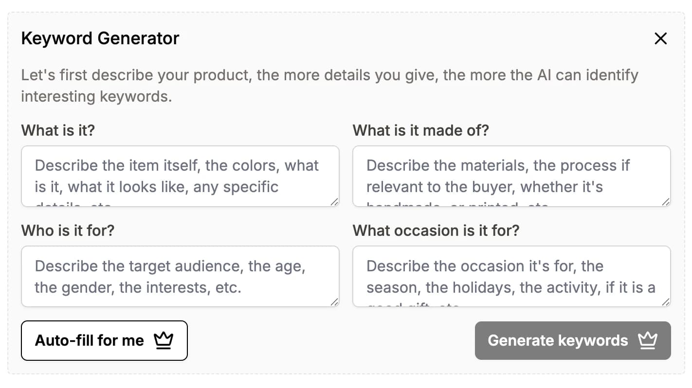 Keyword generator