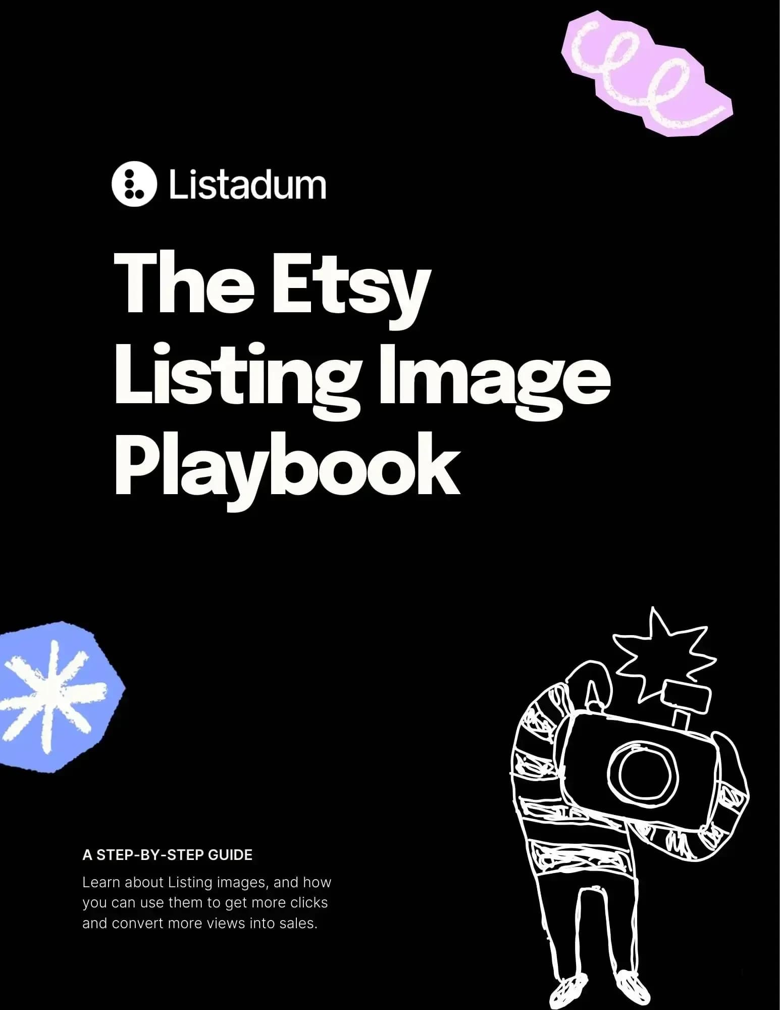 Cover of Download our free Etsy listing image playbook by Listadum