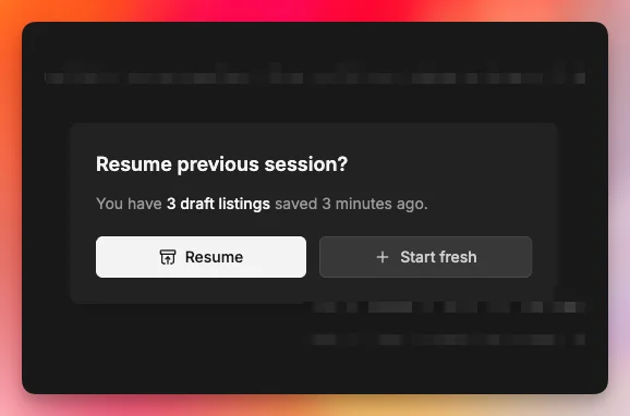 Resume where you left off