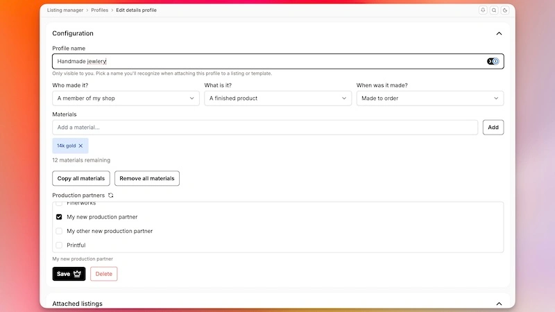 Details profiles