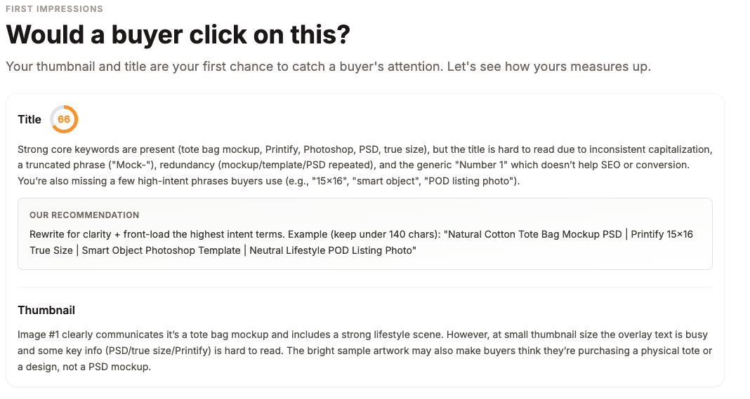 Would a buyer click on this?